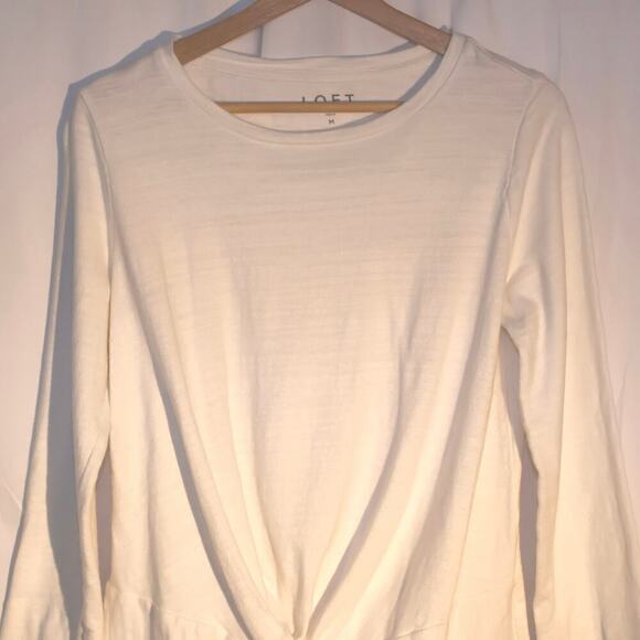 Loft Front Gather T Shirt White Size M - Picture 13 of 13
